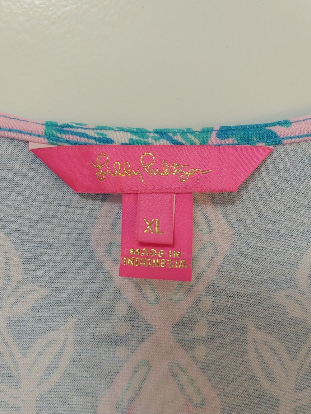 NWOT New Lilly Pulitzer Dress Pink Turquoise Aqua Esmarella Maxi Dress Size XL - Picture 16 of 16